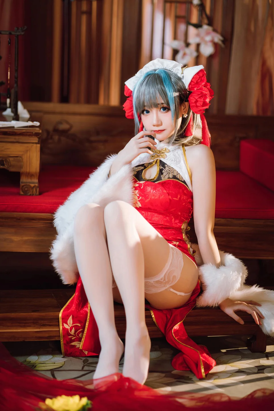 焖焖碳 - 碧蓝航线·柴郡旗袍 [29P-186MB] tg@simisebaisi 【丝足阁】020.webp